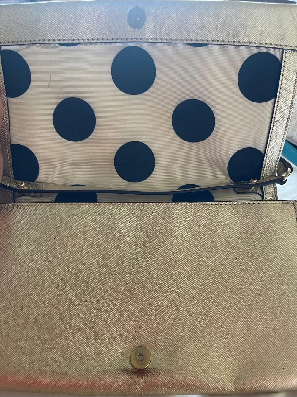 kate spade Metallic Gold Crossbody Shoulder Bag